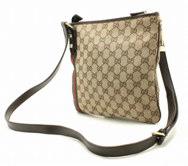 11700754 1 Gucci GG Sherry Line Crossbody Shoulder Bag Brown