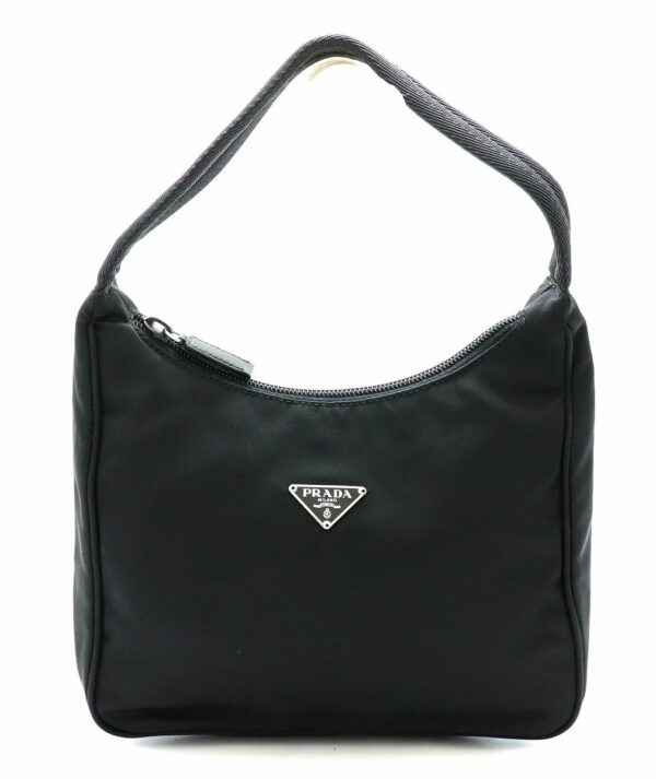 11700918 Prada Nylon Handbag Pouch Black