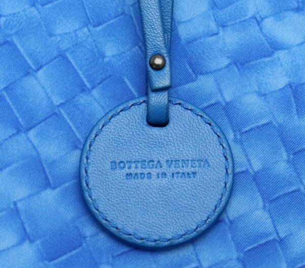 11701013 8 Bottega Veneta Intreccio Lusion Shoulder Tote Nylon Blue