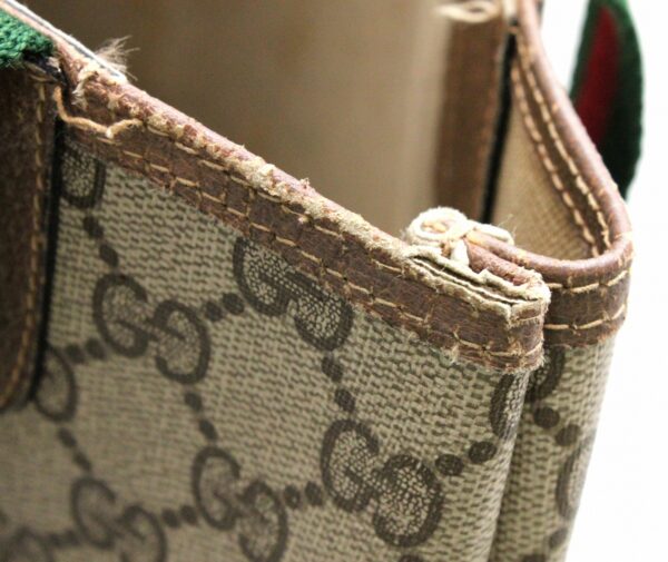 11701233 5 Gucci Sherry Line GG Plus Tote Bag Khaki Beige Brown