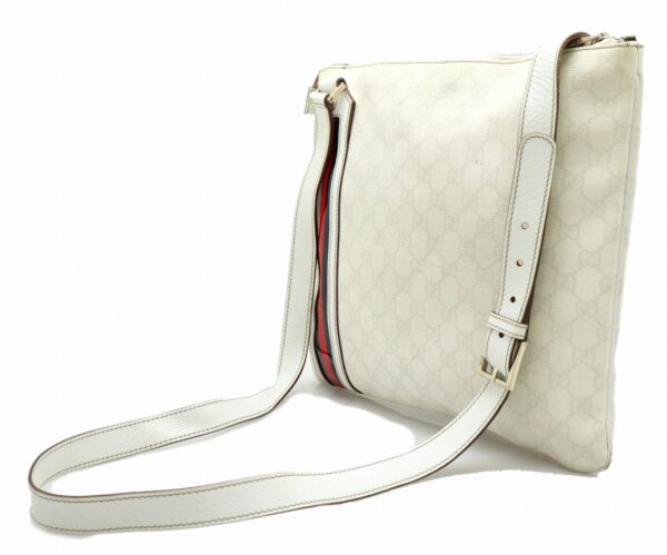 11701321 1 Gucci GG Webbing Line Sherry Shoulder Bag Leather