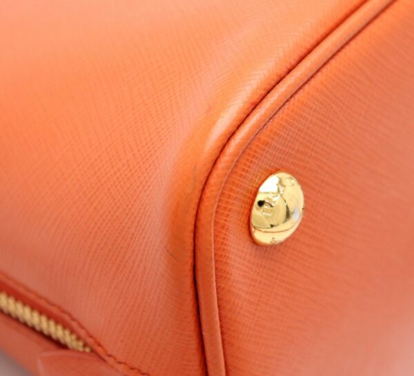 11701332 2 Prada Saffiano Lux 2WAY Handbag Papaya Orange