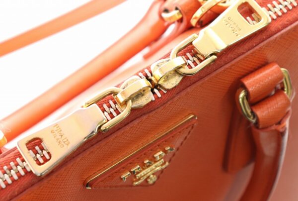 11701332 5 Prada Saffiano Lux 2WAY Handbag Papaya Orange