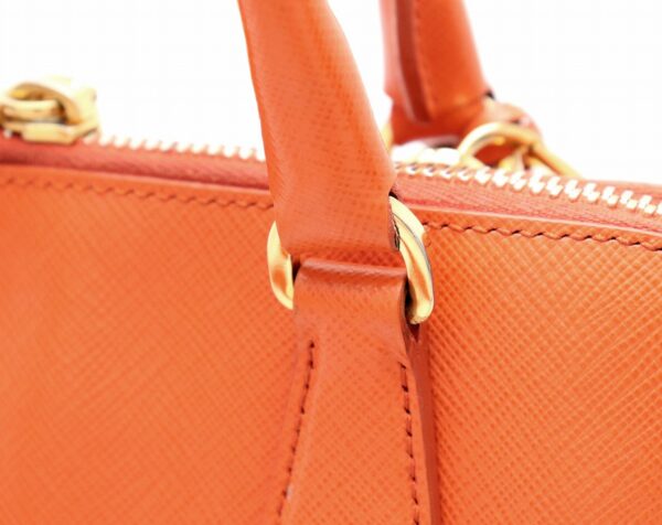 11701332 6 Prada Saffiano Lux 2WAY Handbag Papaya Orange