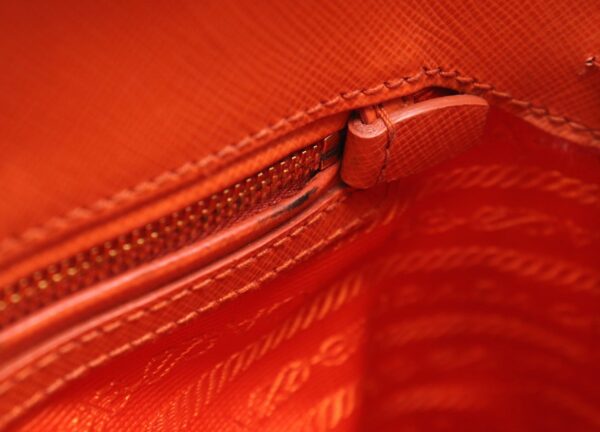 11701332 7 Prada Saffiano Lux 2WAY Handbag Papaya Orange