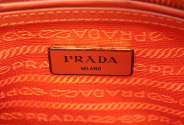 11701332 8 Prada Saffiano Lux 2WAY Handbag Papaya Orange