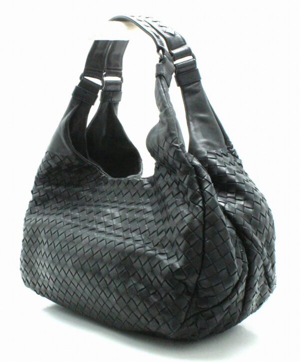 11701372 1 Bottega Veneta Intrecciato Shoulder Bag Black