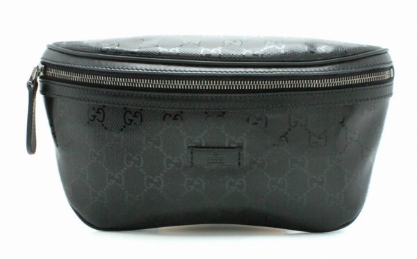 11701387 Gucci GG Implement Waist Bag Crossbody Leather Black