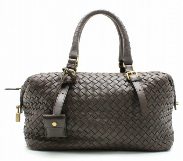 11701398 Bottega Veneta Mini 2Way Shoulder Bag Leather Brown