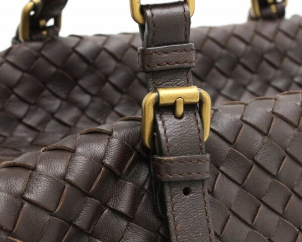 11701398 6 Bottega Veneta Mini 2Way Shoulder Bag Leather Brown