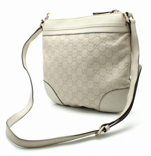 11701402 1 Gucci Guccisima Shoulder Bag Leather White Ivory