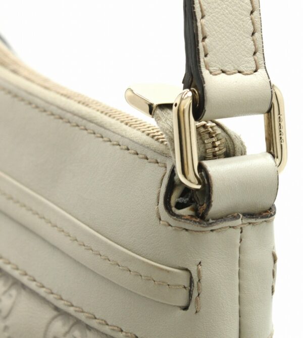 11701402 6 Gucci Guccisima Shoulder Bag Leather White Ivory