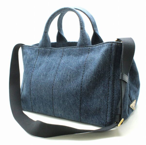 11701657 1 Prada Canapa Tote Bag Denim Blue