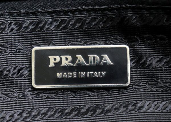 11701680 8 Prada Nylon Leather Tote Bag Black