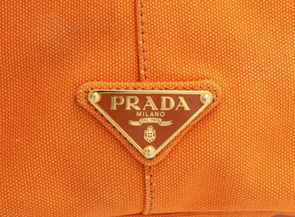 11701863 8 Prada Canapa Tote Bag Canvas Orange