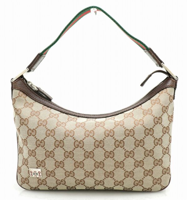 11701875 Gucci GG Mini Handbag Sherry Line Leather Silver