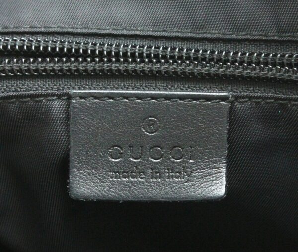 11701876 8 Gucci Guccisima Nylon Leather Crossbody Shoulder Bag Black