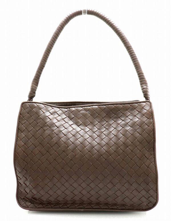 11701881 Bottega Veneta Intrecciato Shoulder Bag Brown