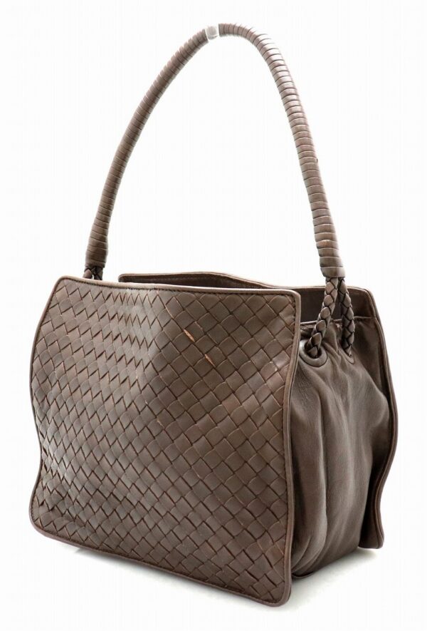 11701881 1 Bottega Veneta Intrecciato Shoulder Bag Brown