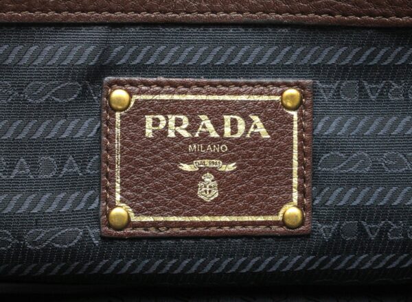 11710157 8 Prada Nylon Tote Bag 2WAY Leather Blue Blue