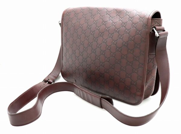 11710209 1 Gucci Guccisima Messenger Bag Leather Brown