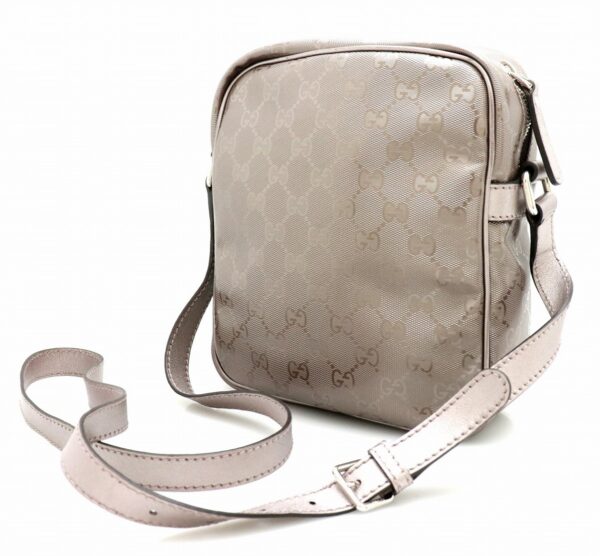 11710745 1 Gucci GG Implement Shoulder Bag Leather Metallic Mauve