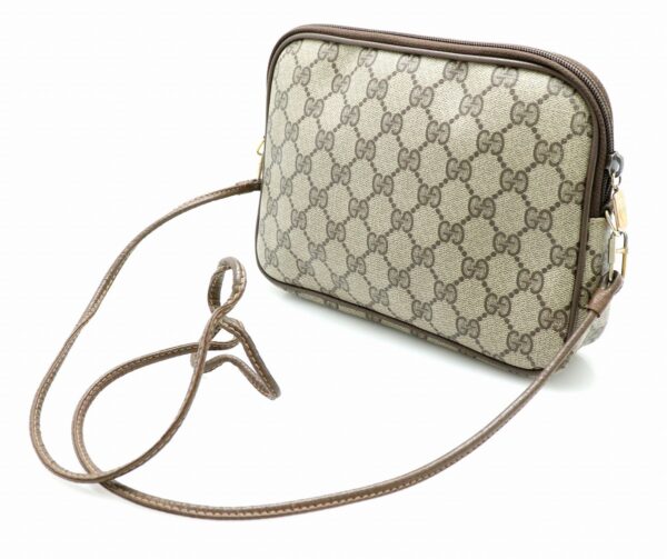 11710801 1 Gucci GG Plus GG Supreme Shoulder Bag Khaki Brown