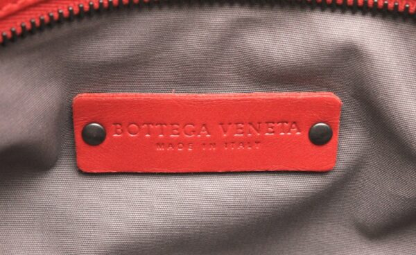 11710840 8 Bottega Veneta Intrecciato Shoulder Bag Calf Leather Red Black