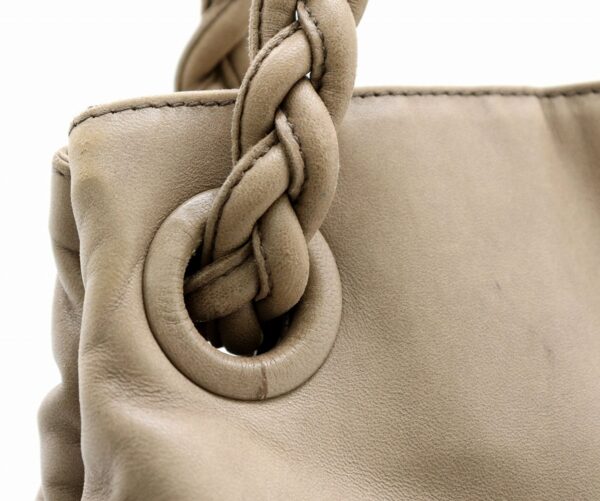 11710850 6 Bottega Veneta Intrecciato Shoulder Tote Bag Leather Beige