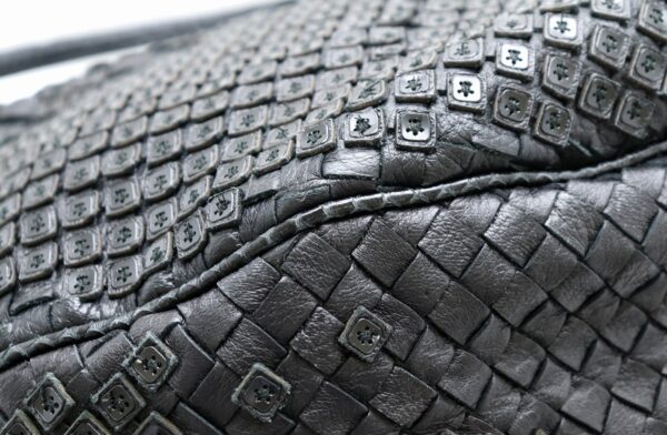 11710857 2 Bottega Veneta Intrecciato Tote Bag Leather Sequins Black