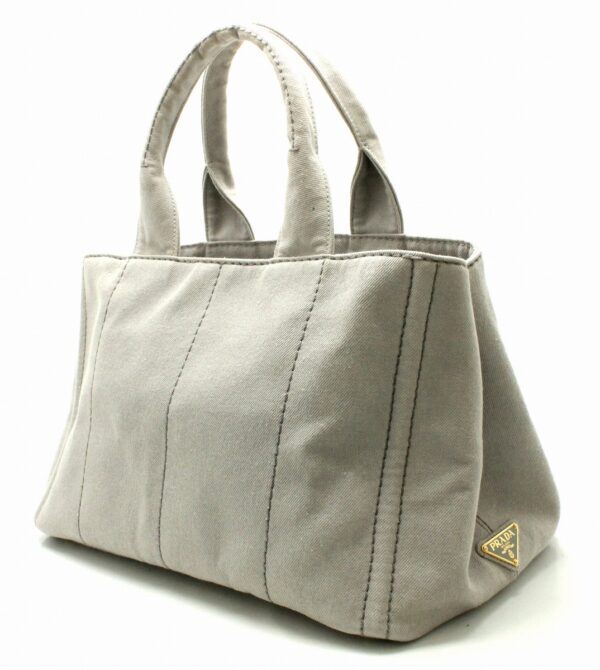 11711007 1 Prada Canapa Tote Bag Denim Nube Gray