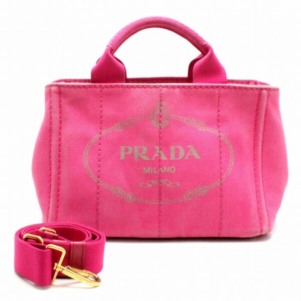 11711035 Prada Canapa Mini Tote Bag Pink