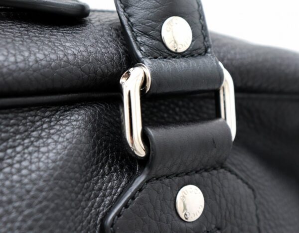 11711067 6 Gucci Embossed Leather Briefcase 2WAY Black