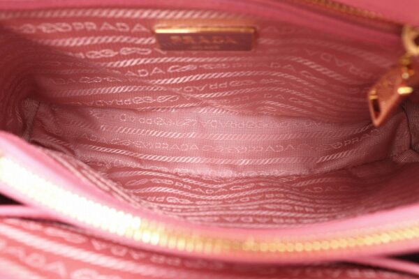 11711084 4 Prada Saffiano 2WAY Handbag Geranio Pink