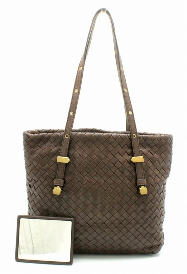 11711108 Bottega Veneta Intrecciato Shoulder Bag Tote Bag Brown