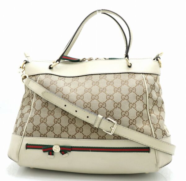 11711224 Gucci GG Mayfair 2WAY Shoulder Bag Leather Khaki Beige