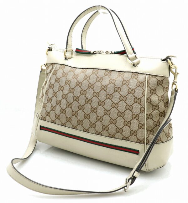 11711224 1 Gucci GG Mayfair 2WAY Shoulder Bag Leather Khaki Beige