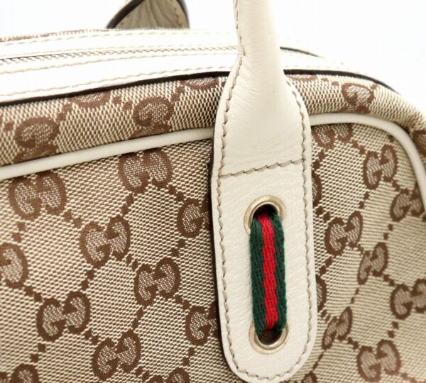 11711251 6 Gucci Princy Line GG Ribbon Bag Khaki Beige Off White