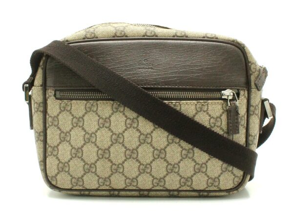 11711275 Gucci GG Supreme Crossbody Shoulder Bag Khaki Beige Brown