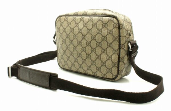 11711275 1 Gucci GG Supreme Crossbody Shoulder Bag Khaki Beige Brown