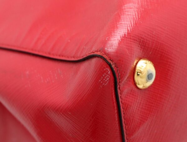 11711280 2 Prada Saffiano Logo Handbag Rosso Red