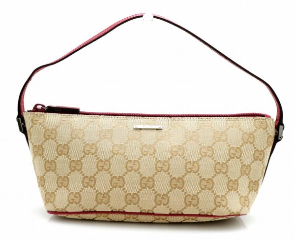 11711283 Gucci GG Accessory Pouch Sub Bag Khaki Beige Purple