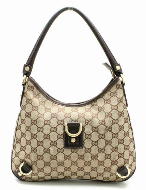 11711310 Gucci GG Abbey Shoulder Bag Khaki Beige Brown