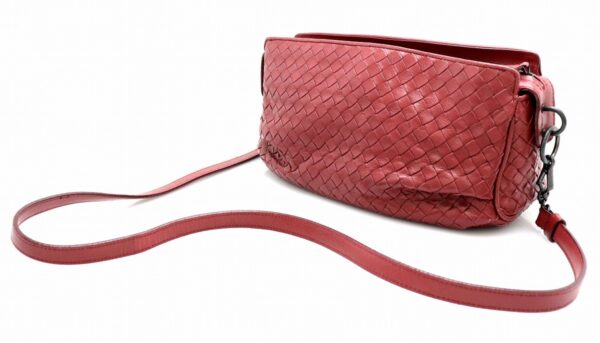 11711313 1 Bottega Veneta Intrecciato Shoulder Bag Leather Bordeaux