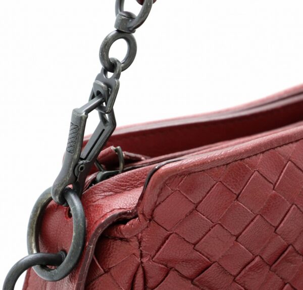 11711313 6 Bottega Veneta Intrecciato Shoulder Bag Leather Bordeaux