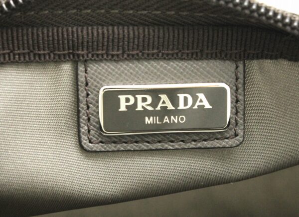 11720092 6 Prada Nylon Pouch Multi Pouch Leather Fumo Khaki