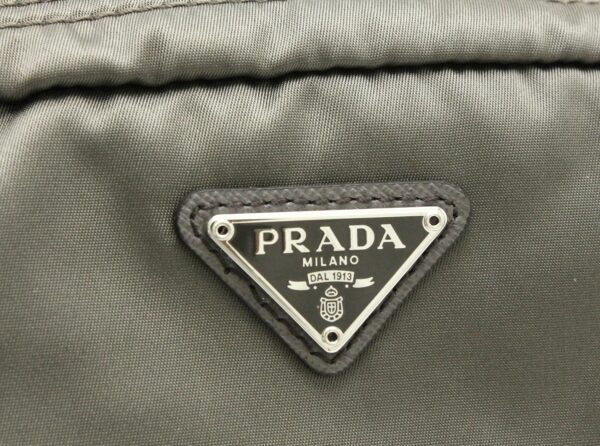 11720092 7 Prada Nylon Pouch Multi Pouch Leather Fumo Khaki