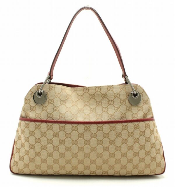 11720155 Gucci GG Bag Khaki Beige Bordeaux