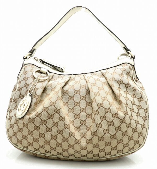 11720176 Gucci GG Sookie Shoulder Bag Khaki Beige Light Greige