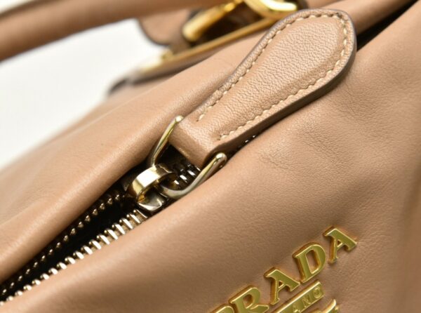 11720188 5 Prada Tote Bag Handbag 2WAY Leather Beige